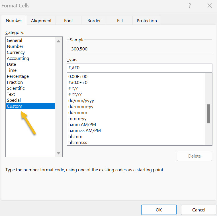 This is where you can find a list of standard format codes in Excel. 